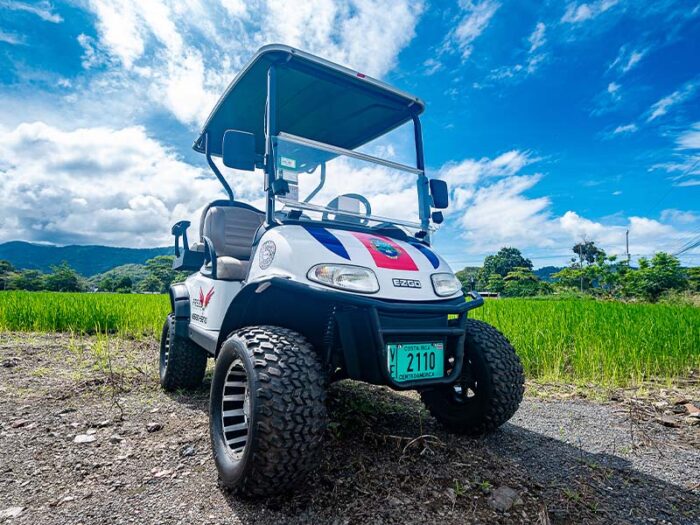 4-seater EZ Go Golf Cart Rental in Jaco Costa Rica